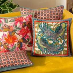 Wylder Tropics Onika Geometric Rectangular Cushion in Blue - Size: 30 cm x 50 cm - thumbnail 6