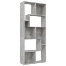 Berkfield Home Book Cabinet Concrete Grey 67x24x161 cm Engineered Wood - Size: 67 x 24 x 161 cm - thumbnail 2