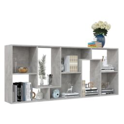 Berkfield Home Book Cabinet Concrete Grey 67x24x161 cm Engineered Wood - Size: 67 x 24 x 161 cm - thumbnail 5