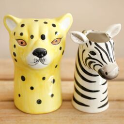 Lisa Angel Women's Ceramic Leopard Head Vase in Yellow - thumbnail 2