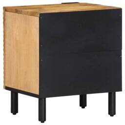 Berkfield Home Bedside Cabinet Brown 40x33x46 cm Solid Wood Mango - Size: 40 x 33 x 46 cm - thumbnail 5