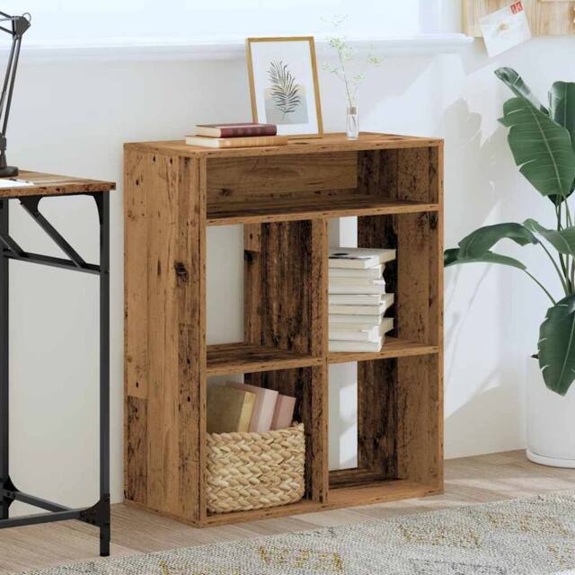 Berkfield Home Decorative Book Cabinet Old Wood 66x31x80 cm Engineered Wood in Brown - Size: 66 x 31 x 80 cm - image 1