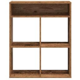 Berkfield Home Decorative Book Cabinet Old Wood 66x31x80 cm Engineered Wood in Brown - Size: 66 x 31 x 80 cm - thumbnail 4