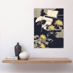 "Artery8 Miss Traumerei Piano Book Cover Vintage Wall Art Print Ethel Reed in Black - Size: W12"" x H16""" - thumbnail 4