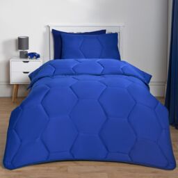 OHS Coverless Duvet 7.5 TOG Pillowcase Quilt Honeycomb Bedding Set, Blue - Size: Single - thumbnail 2
