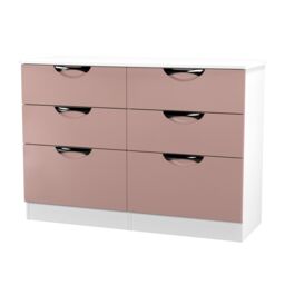Ready Assembled 2 U Holborn 6 Drawer Wide Chest (Ready Assembled) in Dusty Pink - thumbnail 3