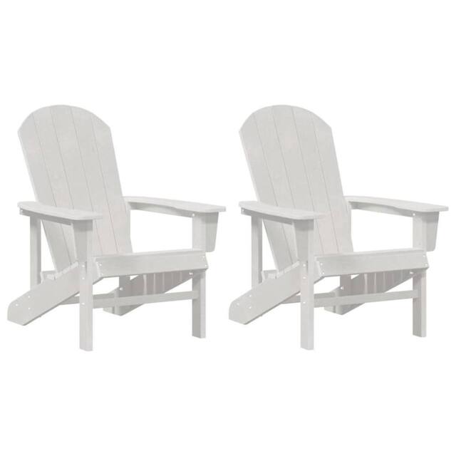 Berkfield Home Adirondack Chairs 2 pcs White 74x82x90 cm HDPE - Size: 74 x 82 x 90 cm - image 1