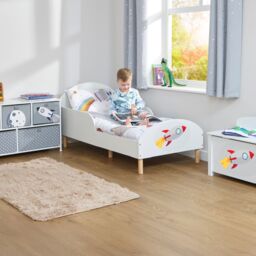 Liberty House Toys Toddler Bed Rocket in White - Size: Single - thumbnail 1