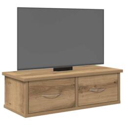 Berkfield Home Wall Cabinet Artisan Oak 60x26x18.5 cm Engineered Wood in Brown - thumbnail 1