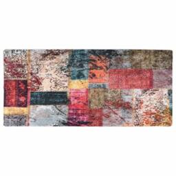 Berkfield Home Rug Washable Patchwork 80x300 cm Multicolour Anti Slip - Size: 100 cm diameter - thumbnail 3