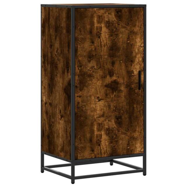 Berkfield Home Shoe Rack Smoked Oak 48x38x97.5 cm Engineered Wood in Brown - image 1