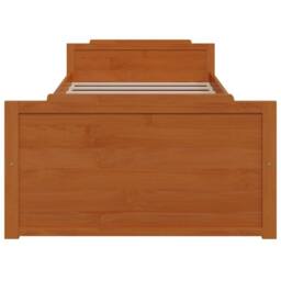 Berkfield Home Beautiful Bed Frame with Drawers Honey Brown Solid Wood Pine 90x200 cm - thumbnail 4