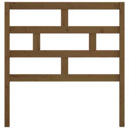 Berkfield Home Bed Headboard Honey Brown 106x4x100 cm Solid Wood Pine - Size: 106 x 4 x 100 cm - thumbnail 4