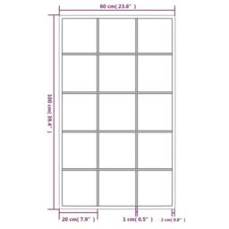 Berkfield Home Wall Mirror Black 100x60 cm Metal - thumbnail 7