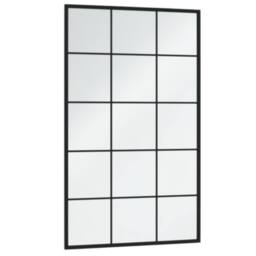 Berkfield Home Wall Mirror Black 100x60 cm Metal - thumbnail 1