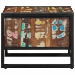 Berkfield Home Coffee Table Multicolour 50x50x38 cm Solid Wood Reclaimed - Size: 50 x 50 x 38 cm - thumbnail 5