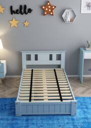 Somnior Elwood 3FT Single Solid Wooden Blue Bed with Mattress & 3 Drawers - thumbnail 5