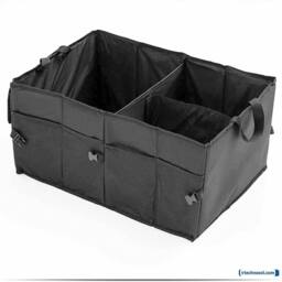 Nordara Car Boot Organiser Heavy Duty Folding Storage Bag in Black - thumbnail 1