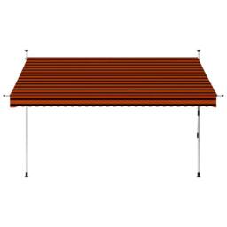 Berkfield Home Manual Retractable Awning 300 cm Orange & Brown - thumbnail 3