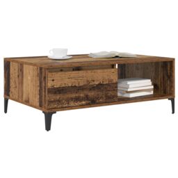 Berkfield Home Coffee Table Old wood 90 x 60 x 35 cm Engineered wood in Brown - thumbnail 3