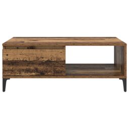 Berkfield Home Coffee Table Old wood 90 x 60 x 35 cm Engineered wood in Brown - thumbnail 6