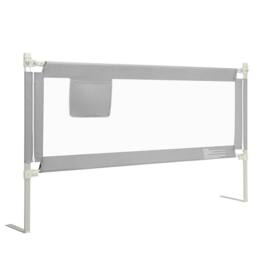 Costway 196cm Height Adjustable Bed Rail with Double Safet in Grey - thumbnail 1