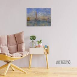 "Artery8 Renoir Venice The Doges Palace 1881 Canvas Wall Art Print - Size: W24"" x H32""" - thumbnail 3