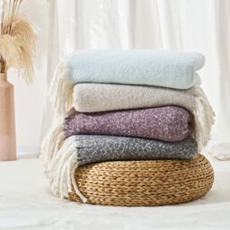 Allure Bath Fashions Aisling Super Soft Faux Fur Tasselled Sofa Throw Blanket in Dark Grey - Size: 130 cm x 170 cm - thumbnail 4