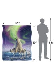 JQ Licensing Jlo Polar Bear Aurora Northern Lights Silky Touch Super Soft Throw Blanket 152 X 127 cm in White - thumbnail 5