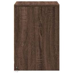 Berkfield Home Stylish Bedside Cabinet with LED Lights Brown Oak Engineered Wood - thumbnail 7
