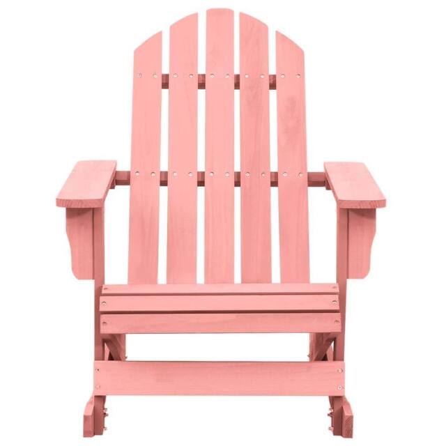 Berkfield Home Garden Adirondack Rocking Chair Solid Fir Wood Pink - image 1