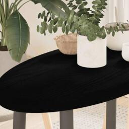 Berkfield Home Table Top Dark Brown 80x40x4 cm Solid Wood Oak Oval - Size: 80 x 40 x 4 cm - thumbnail 2