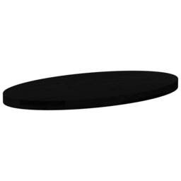 Berkfield Home Table Top Dark Brown 80x40x4 cm Solid Wood Oak Oval - Size: 80 x 40 x 4 cm - thumbnail 4