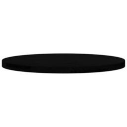 Berkfield Home Table Top Dark Brown 80x40x4 cm Solid Wood Oak Oval - Size: 80 x 40 x 4 cm - thumbnail 5