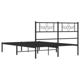 Berkfield Home Metal Bed Frame with Headboard Black 160x200 cm - thumbnail 7