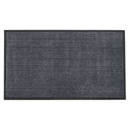 JVL Heavy Duty Barrier Anti-slip Door Mat, 80x120cm, Blue/Black in Black - Size: 80 cm x 120 cm - thumbnail 1