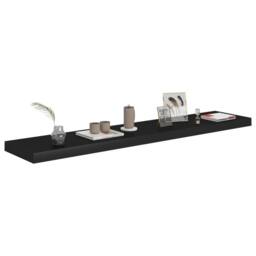 Berkfield Home Durable Floating Wall Shelves 4 pcs Black 120x23.5x3.8 cm MDF - thumbnail 7
