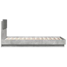 Berkfield Home Bed Frame without Mattress Concrete Grey 90x190 cm Single - thumbnail 5