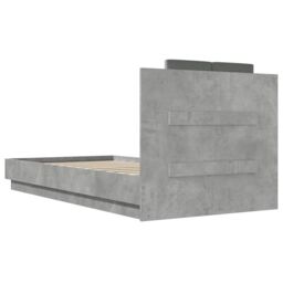 Berkfield Home Bed Frame without Mattress Concrete Grey 90x190 cm Single - thumbnail 6