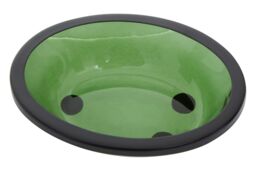 Orsina Elegant Green Glass Soap Dish With Vintage-Inspired Design, Stylish Bathroom Dish For Holding Bar Soap - thumbnail 3