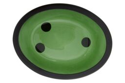 Orsina Elegant Green Glass Soap Dish With Vintage-Inspired Design, Stylish Bathroom Dish For Holding Bar Soap - thumbnail 4