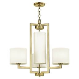 Netlighting Hinkley Hampton Pendant Ceiling Light Classic Brushed Brass 4x E27 in Metallic Gold