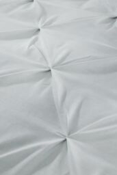 Serene 'Lara' Luxury Ruched Duvet Cover Set in Silver - Size: Single - thumbnail 2