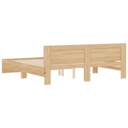 Berkfield Home Bed Frame with LED without Mattress Sonoma Oak 180x200 cm Super King in Brown - thumbnail 9