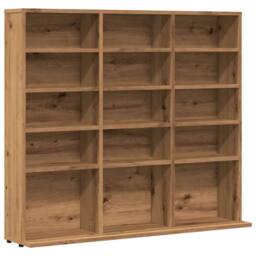 Berkfield Home CD Cabinet Artisan Oak 100x23x89.5 cm Engineered Wood in Brown