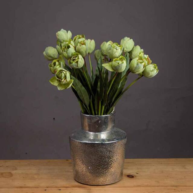 Lemon Pavilion Furniture and Decor Tulip Artificial Flower - Plastic - L8 x W8 x H50 cm - Green
