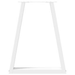 Berkfield Home Coffee Table Legs V-Shape 2 pcs White 50x(72-73) cm Steel - thumbnail 5