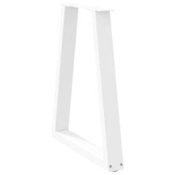 Berkfield Home Coffee Table Legs V-Shape 2 pcs White 50x(72-73) cm Steel - thumbnail 4