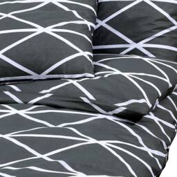 Berkfield Home Elegant Duvet Cover Set Grey 140x200 cm Cotton - thumbnail 4