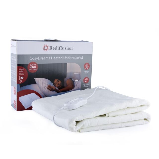 Rediffusion CosyDreams King Fitted Heated Underblanket in White - Size: 137 cm x 165 cm - image 1